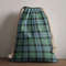 Tartan Style Drawstring bag, Tartan Style Gym Sack, Scottish Melville Clan Crest Tartan Gym Sack Drawstring bag