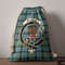 Tartan Style Drawstring bag, Tartan Style Gym Sack, Scottish Melville Clan Crest Tartan Gym Sack Drawstring bag