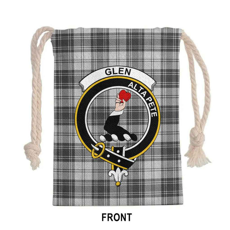 Tartan Style Drawstring bag, Tartan Style Gym Sack, Scottish Glen Clan Crest Tartan Gym Sack Drawstring bag