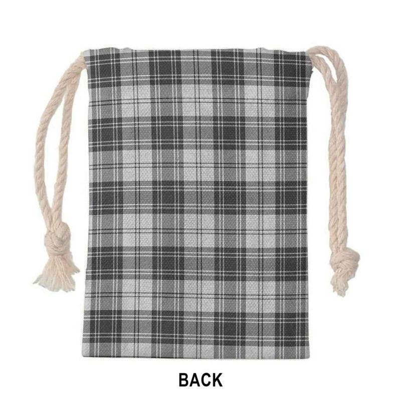 Tartan Style Drawstring bag, Tartan Style Gym Sack, Scottish Glen Clan Crest Tartan Gym Sack Drawstring bag