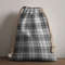 Tartan Style Drawstring bag, Tartan Style Gym Sack, Scottish Glendinning Clan Crest Tartan Gym Sack Drawstring bag