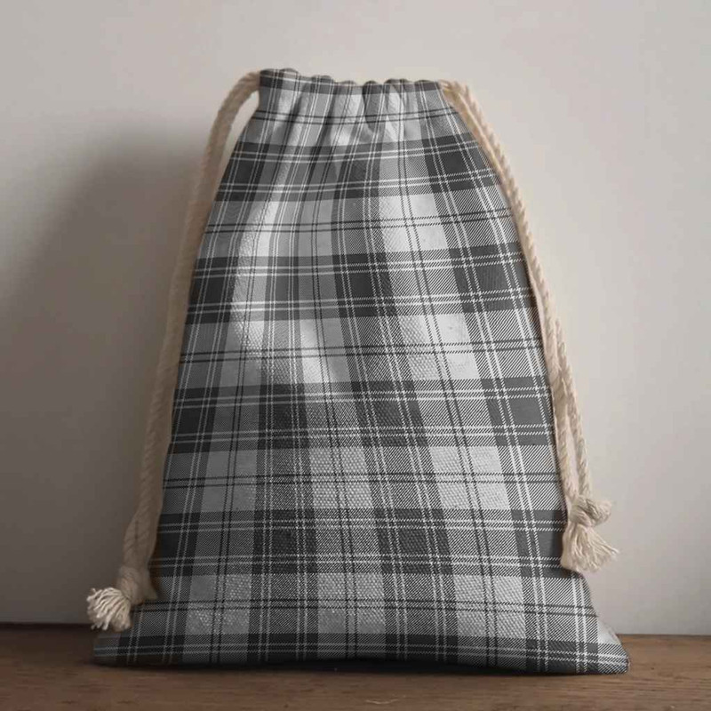 Tartan Style Drawstring bag, Tartan Style Gym Sack, Scottish Glendinning Clan Crest Tartan Gym Sack Drawstring bag