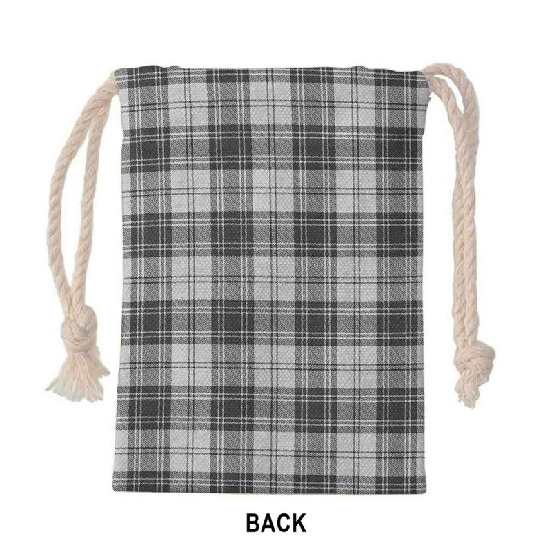 Tartan Style Drawstring bag, Tartan Style Gym Sack, Scottish Glendinning Clan Crest Tartan Gym Sack Drawstring bag