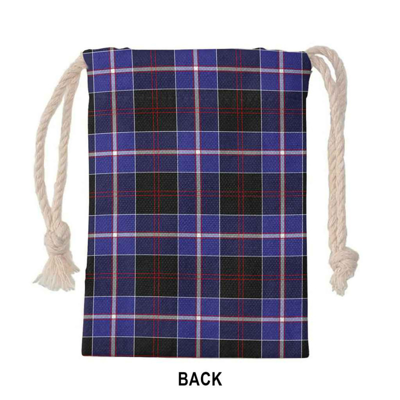 Tartan Style Drawstring bag, Tartan Style Gym Sack, Scottish Dunlop Clan Crest Tartan Gym Sack Drawstring bag