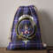 Tartan Style Drawstring bag, Tartan Style Gym Sack, Scottish Dunlop Clan Crest Tartan Gym Sack Drawstring bag