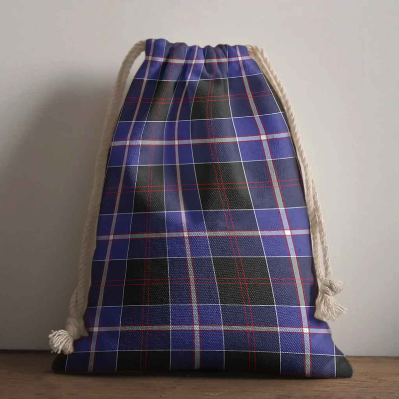 Tartan Style Drawstring bag, Tartan Style Gym Sack, Scottish Dunlop Clan Crest Tartan Gym Sack Drawstring bag