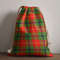 Tartan Style Drawstring bag, Tartan Style Gym Sack, Scottish Turnbull Clan Crest Tartan Gym Sack Drawstring bag