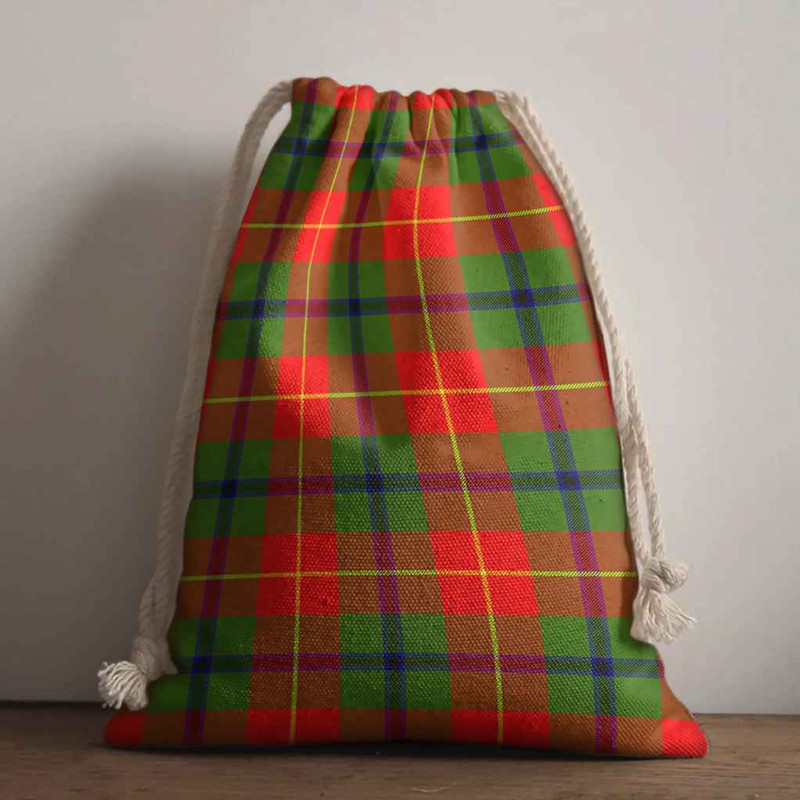 Tartan Style Drawstring bag, Tartan Style Gym Sack, Scottish Turnbull Clan Crest Tartan Gym Sack Drawstring bag
