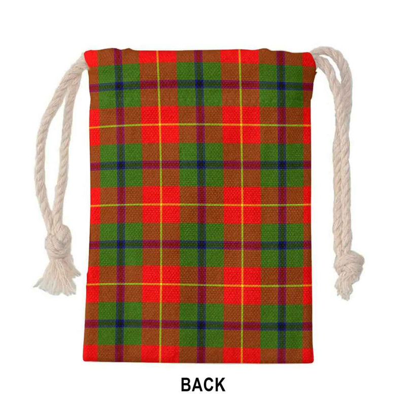 Tartan Style Drawstring bag, Tartan Style Gym Sack, Scottish Turnbull Clan Crest Tartan Gym Sack Drawstring bag
