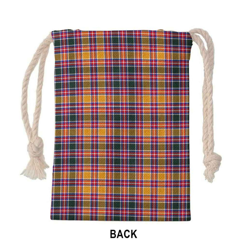 Tartan Style Drawstring bag, Tartan Style Gym Sack, Scottish Jacobite Clan Tartan Gym Sack Drawstring bag