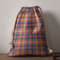 Tartan Style Drawstring bag, Tartan Style Gym Sack, Scottish Jacobite Clan Tartan Gym Sack Drawstring bag