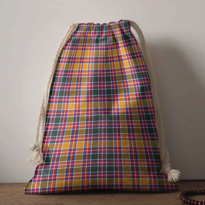 Tartan Style Drawstring bag, Tartan Style Gym Sack, Scottish Jacobite Clan Tartan Gym Sack Drawstring bag