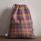 Tartan Style Drawstring bag, Tartan Style Gym Sack, Scottish Jacobite Clan Tartan Gym Sack Drawstring bag