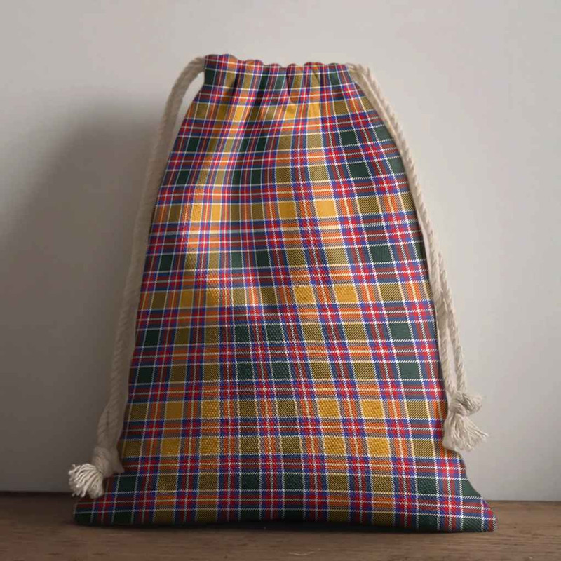 Tartan Style Drawstring bag, Tartan Style Gym Sack, Scottish Jacobite Clan Tartan Gym Sack Drawstring bag