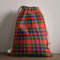 Tartan Style Drawstring bag, Tartan Style Gym Sack, Scottish Christie Clan Tartan Gym Sack Drawstring bag