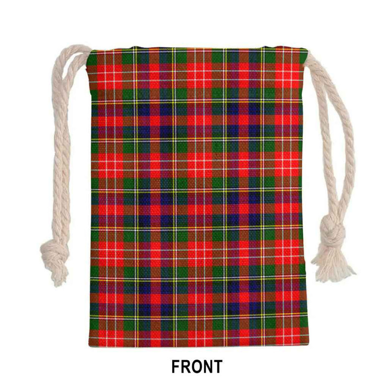 Tartan Style Drawstring bag, Tartan Style Gym Sack, Scottish Christie Clan Tartan Gym Sack Drawstring bag