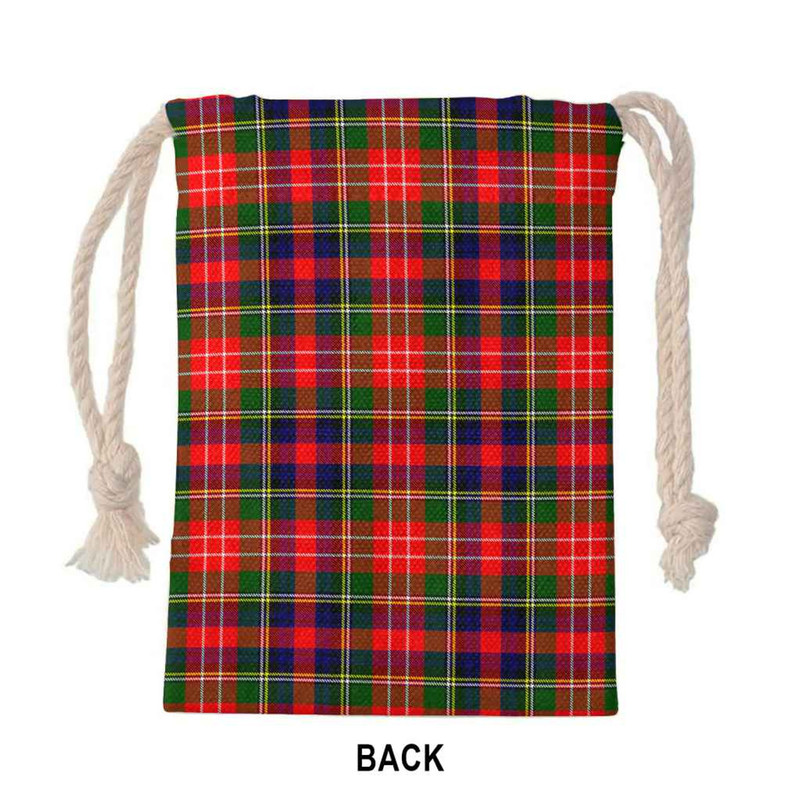 Tartan Style Drawstring bag, Tartan Style Gym Sack, Scottish Christie Clan Tartan Gym Sack Drawstring bag