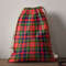 Tartan Style Drawstring bag, Tartan Style Gym Sack, Scottish Christie Clan Tartan Gym Sack Drawstring bag
