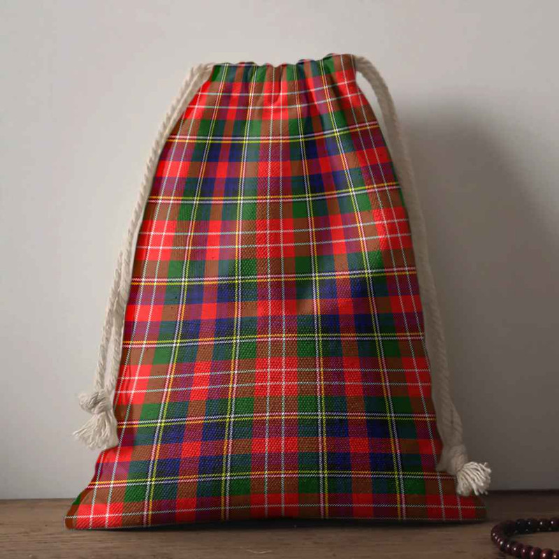 Tartan Style Drawstring bag, Tartan Style Gym Sack, Scottish Christie Clan Tartan Gym Sack Drawstring bag