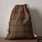 Tartan Style Drawstring bag, Tartan Style Gym Sack, Scottish Ainslie Clan Tartan Gym Sack Drawstring bag