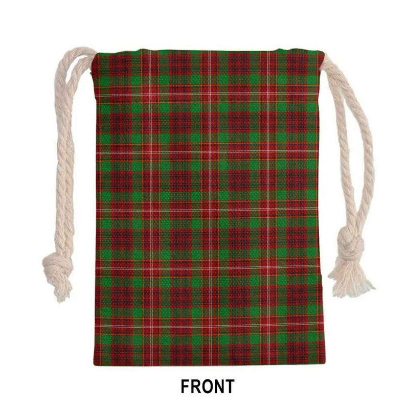 Tartan Style Drawstring bag, Tartan Style Gym Sack, Scottish Ainslie Clan Tartan Gym Sack Drawstring bag