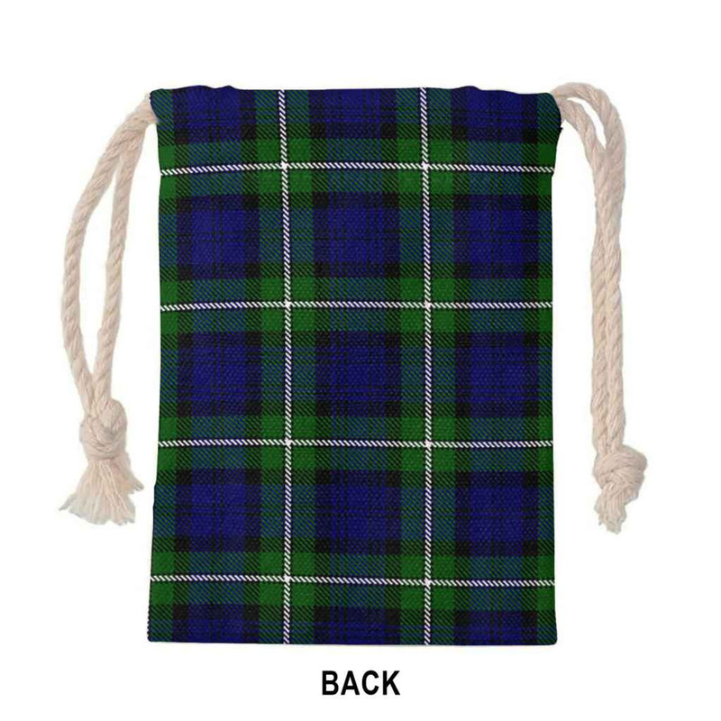Tartan Style Drawstring bag, Tartan Style Gym Sack, Scottish Bannerman Clan Crest Tartan Gym Sack Drawstring bag
