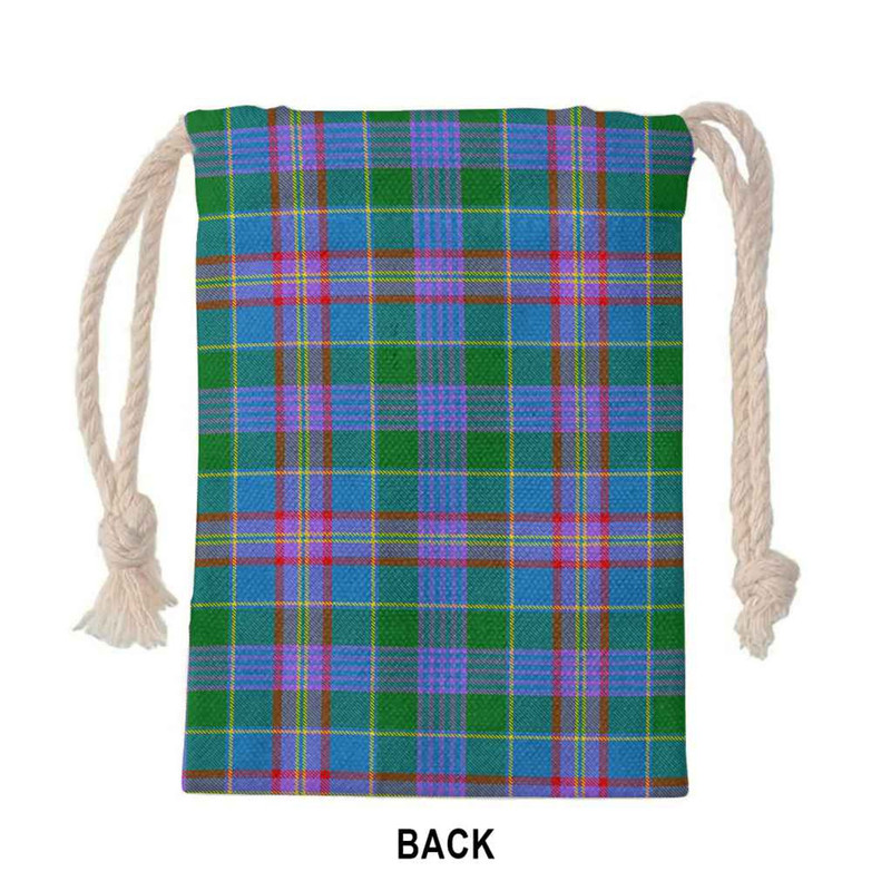 Tartan Style Drawstring bag, Tartan Style Gym Sack, Scottish Ralston Clan Crest Tartan Gym Sack Drawstring bag