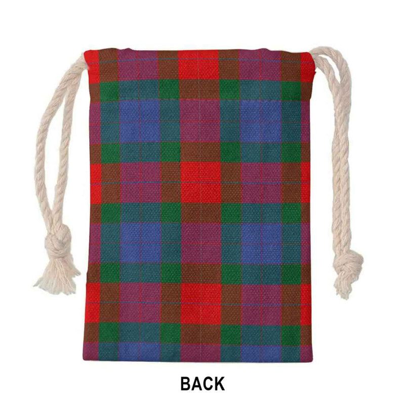 Tartan Style Drawstring bag, Tartan Style Gym Sack, Scottish Mar Clan Crest Tartan Gym Sack Drawstring bag