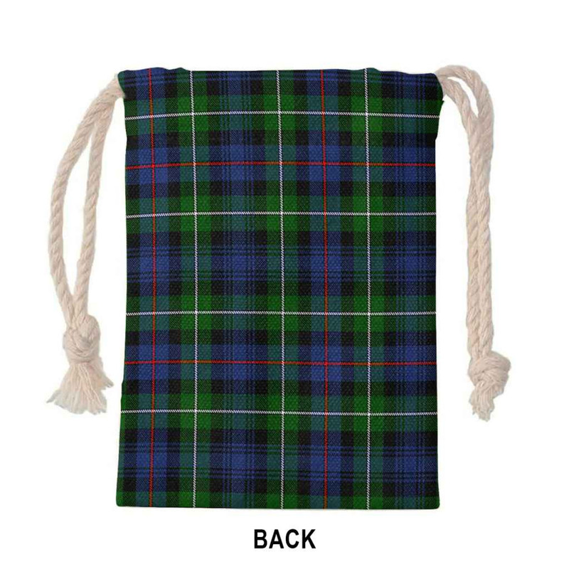 Tartan Style Drawstring bag, Tartan Style Gym Sack, Scottish Kirkpatrick Clan Crest Tartan Gym Sack Drawstring bag