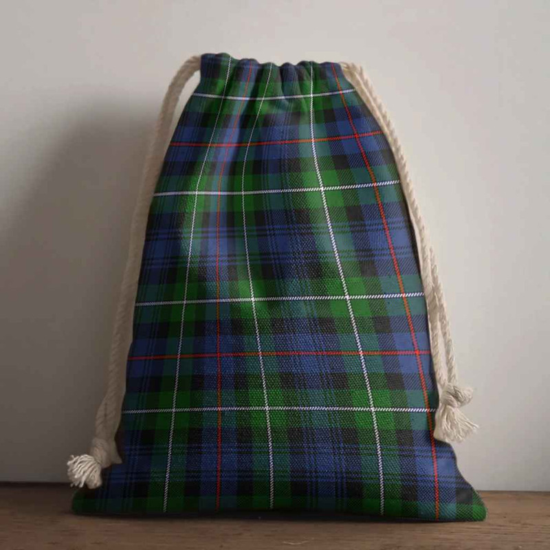 Tartan Style Drawstring bag, Tartan Style Gym Sack, Scottish Kirkpatrick Clan Crest Tartan Gym Sack Drawstring bag