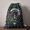 Tartan Style Drawstring bag, Tartan Style Gym Sack, Scottish Kirkpatrick Clan Crest Tartan Gym Sack Drawstring bag