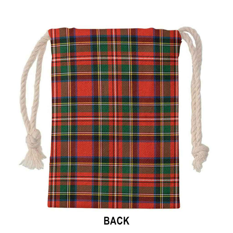 Tartan Style Drawstring bag, Tartan Style Gym Sack, Scottish Lyle Clan Crest Tartan Gym Sack Drawstring bag