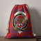 Tartan Style Drawstring bag, Tartan Style Gym Sack, Scottish Leslie Clan Crest Tartan Gym Sack Drawstring bag