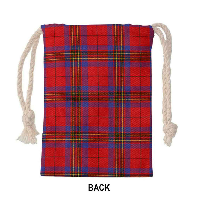 Tartan Style Drawstring bag, Tartan Style Gym Sack, Scottish Leslie Clan Crest Tartan Gym Sack Drawstring bag