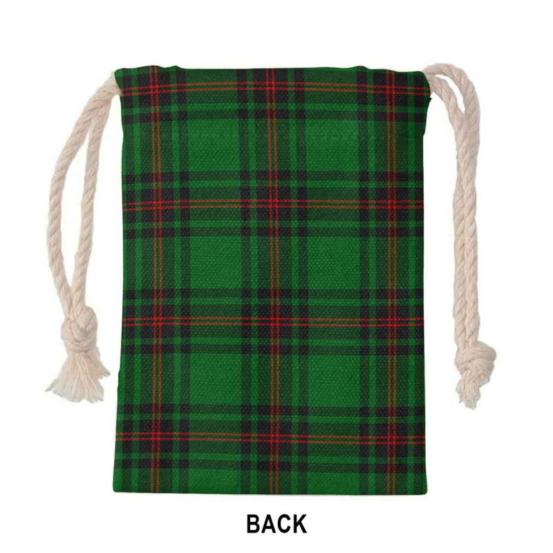Tartan Style Drawstring bag, Tartan Style Gym Sack, Scottish Kirkaldy Clan Crest Tartan Gym Sack Drawstring bag