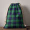 Tartan Style Drawstring bag, Tartan Style Gym Sack, Scottish Abercrombie Clan Crest Tartan Gym Sack Drawstring bag