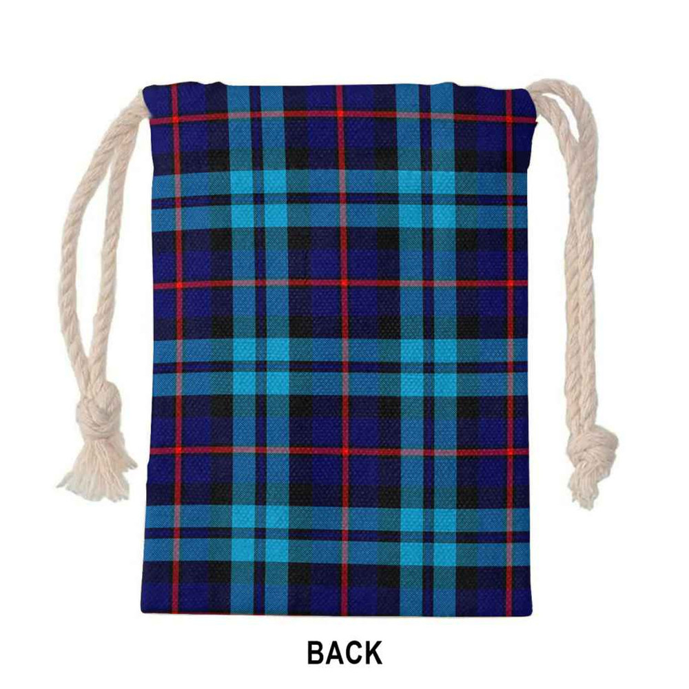 Tartan Style Drawstring bag, Tartan Style Gym Sack, Scottish McCorquodale Clan Crest Tartan Gym Sack Drawstring bag