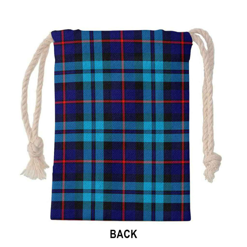 Tartan Style Drawstring bag, Tartan Style Gym Sack, Scottish McCorquodale Clan Crest Tartan Gym Sack Drawstring bag