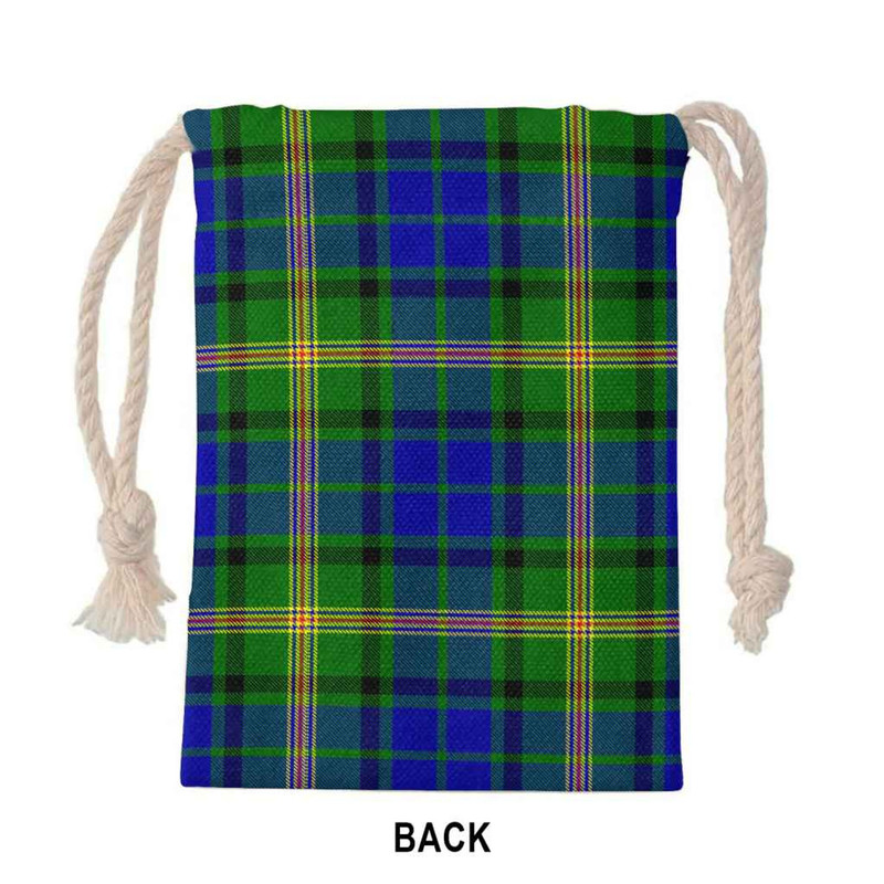 Tartan Style Drawstring bag, Tartan Style Gym Sack, Scottish Maitland Clan Crest Tartan Gym Sack Drawstring bag