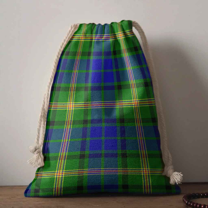 Tartan Style Drawstring bag, Tartan Style Gym Sack, Scottish Maitland Clan Crest Tartan Gym Sack Drawstring bag