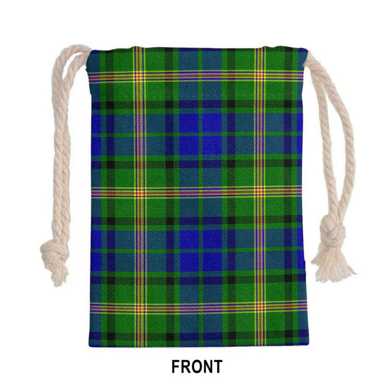 Tartan Style Drawstring bag, Tartan Style Gym Sack, Scottish Maitland Clan Crest Tartan Gym Sack Drawstring bag