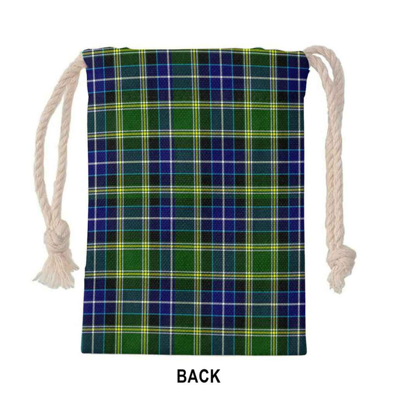 Tartan Style Drawstring bag, Tartan Style Gym Sack, Scottish MacKellar Clan Crest Tartan Gym Sack Drawstring bag