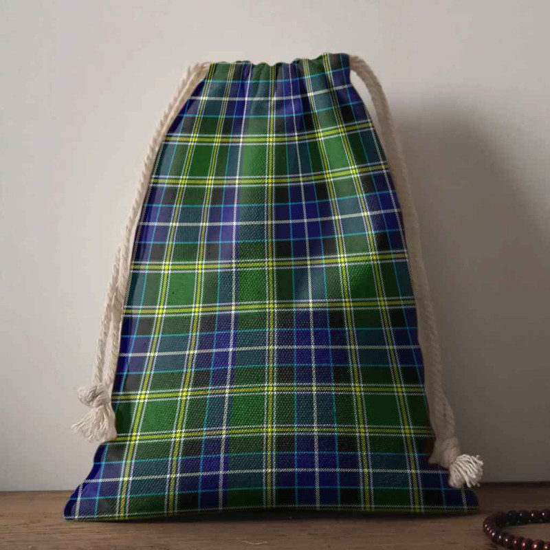 Tartan Style Drawstring bag, Tartan Style Gym Sack, Scottish MacKellar Clan Crest Tartan Gym Sack Drawstring bag
