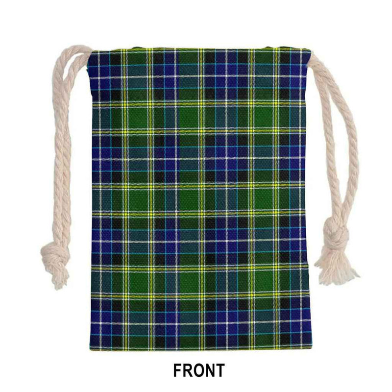 Tartan Style Drawstring bag, Tartan Style Gym Sack, Scottish MacKellar Clan Crest Tartan Gym Sack Drawstring bag