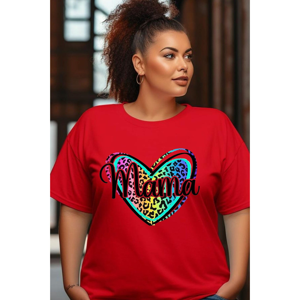 Mama Heart Leopard shirt, Mom Shirt, Mother's day shirt. Gift For Mom Shirt, Unisex T-Shirt