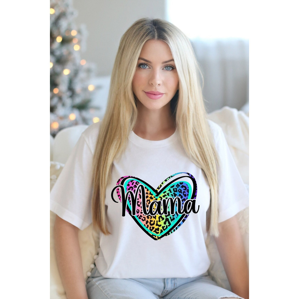 Mama Heart Leopard shirt, Mom Shirt, Mother's day shirt. Gift For Mom Shirt, Unisex T-Shirt