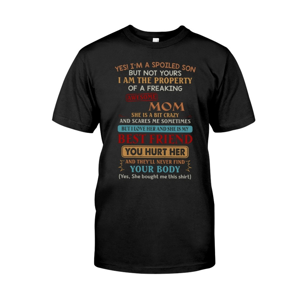 I Am The Property Of A Freaking Awesome Mom shirt, Mom Shirt, Mother's day shirt. Gift For Mom Shirt, Unisex T-Shirt