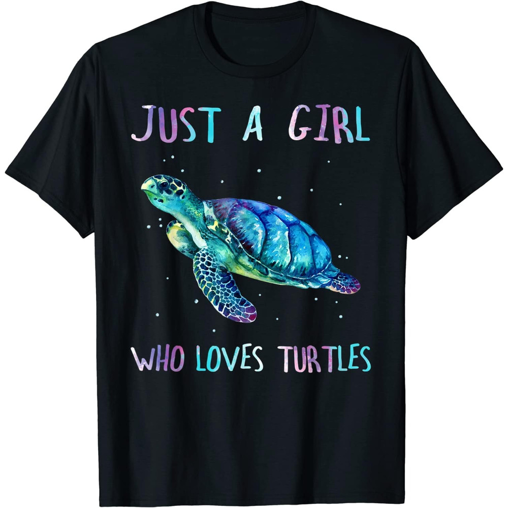 Turtle Watercolor Sea Ocean Just A Girl Who Loves Turtles Shirt, Turtle Beach Shirt, Turtle Shirt