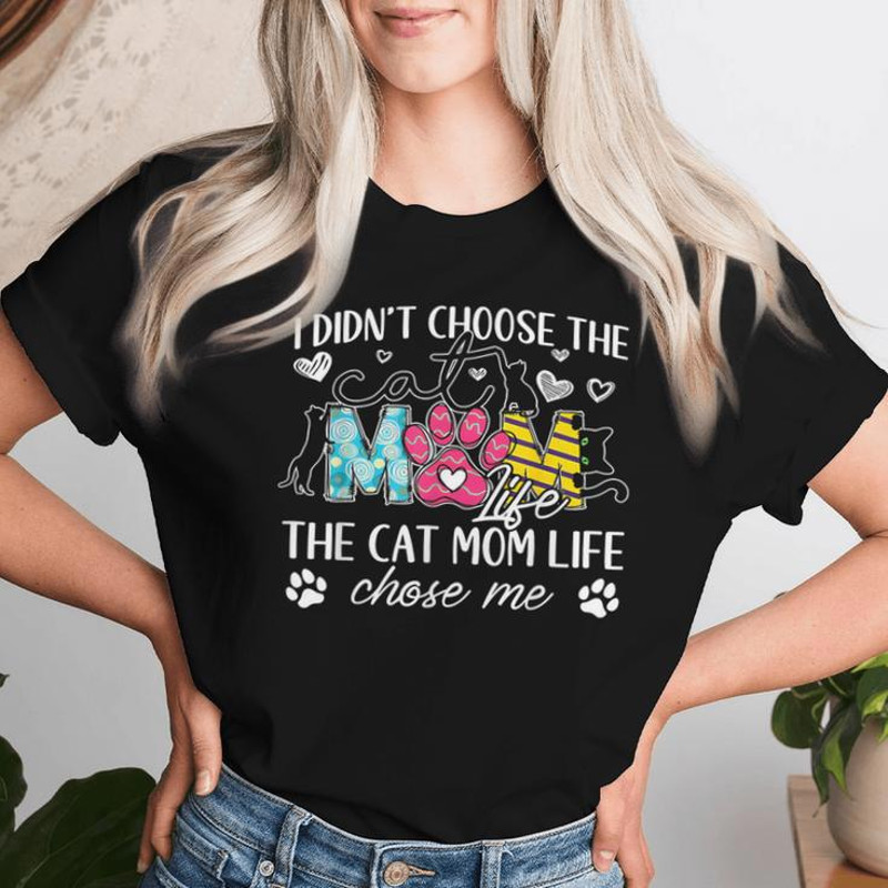 I Didn't Choose The Cat Mom Life Chose Me Mother's Day Women Mom shirt, Mother's day shirt. Gift For Mom Shirt