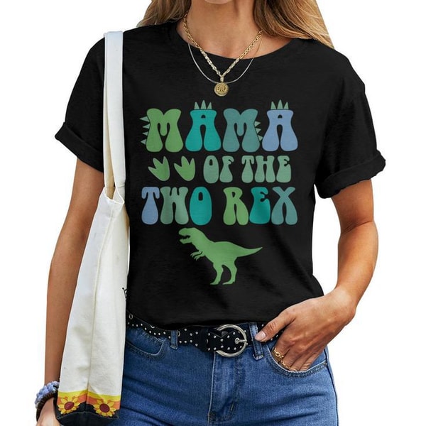 Mama Rex Mama Of The Two Rex Birthday Boy T-Rex Dinosaur Mommy Mom Wo | Inspire ...
